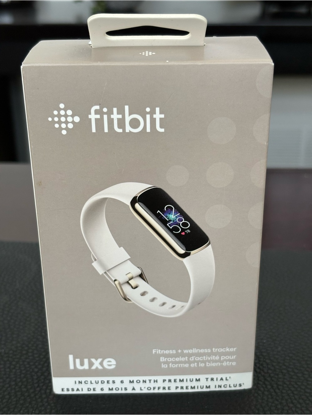 fitbit Luxe Fitness & Wellness Tracker - Cream band with Gold Case